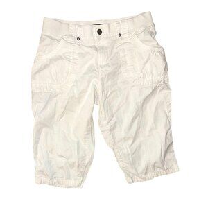 Lee Petites Womens Relaxed Fit White Capris Size 6P